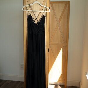 Free People Adella Maxi Slip Dress - Black